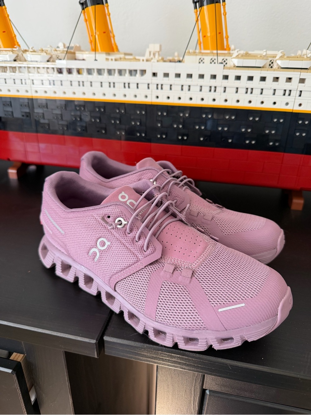 On Running Cloud Sneakers in Dusty Pink